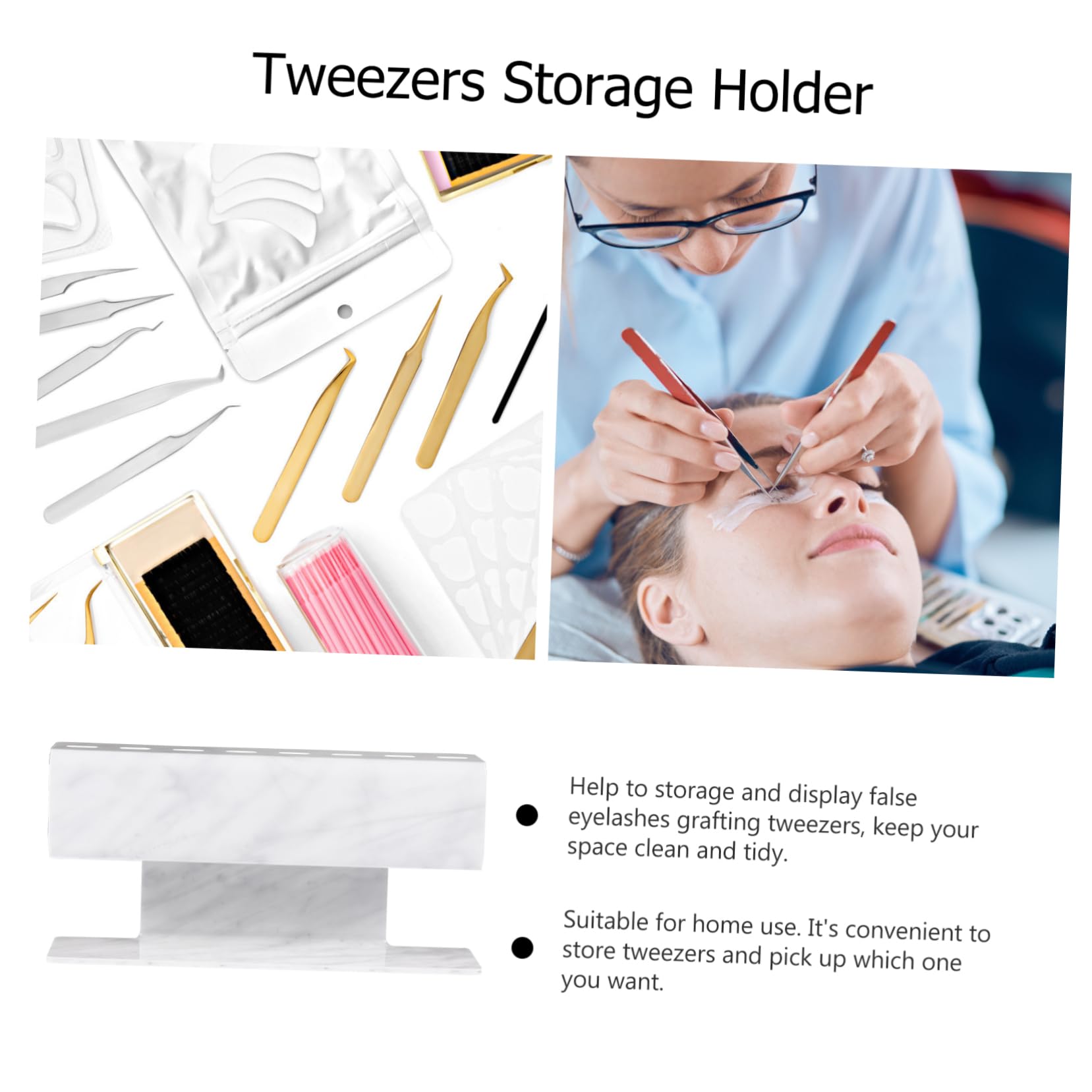 Professional Acrylic Eyelash Extension Tweezers Holder - 8 Slot Organizer for Lash Techs & Makeup Artists - Perfect for Salon, Home & Travel Use