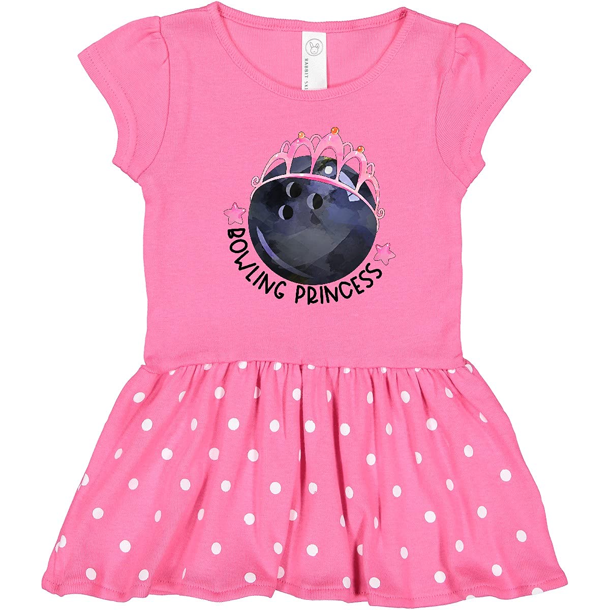 Inktastic Bowling Princess Tiara Toddler Dress - Cute & Comfortable Toddler Girl Outfit for Birthday Parties, Dress-Up & Special Occasions