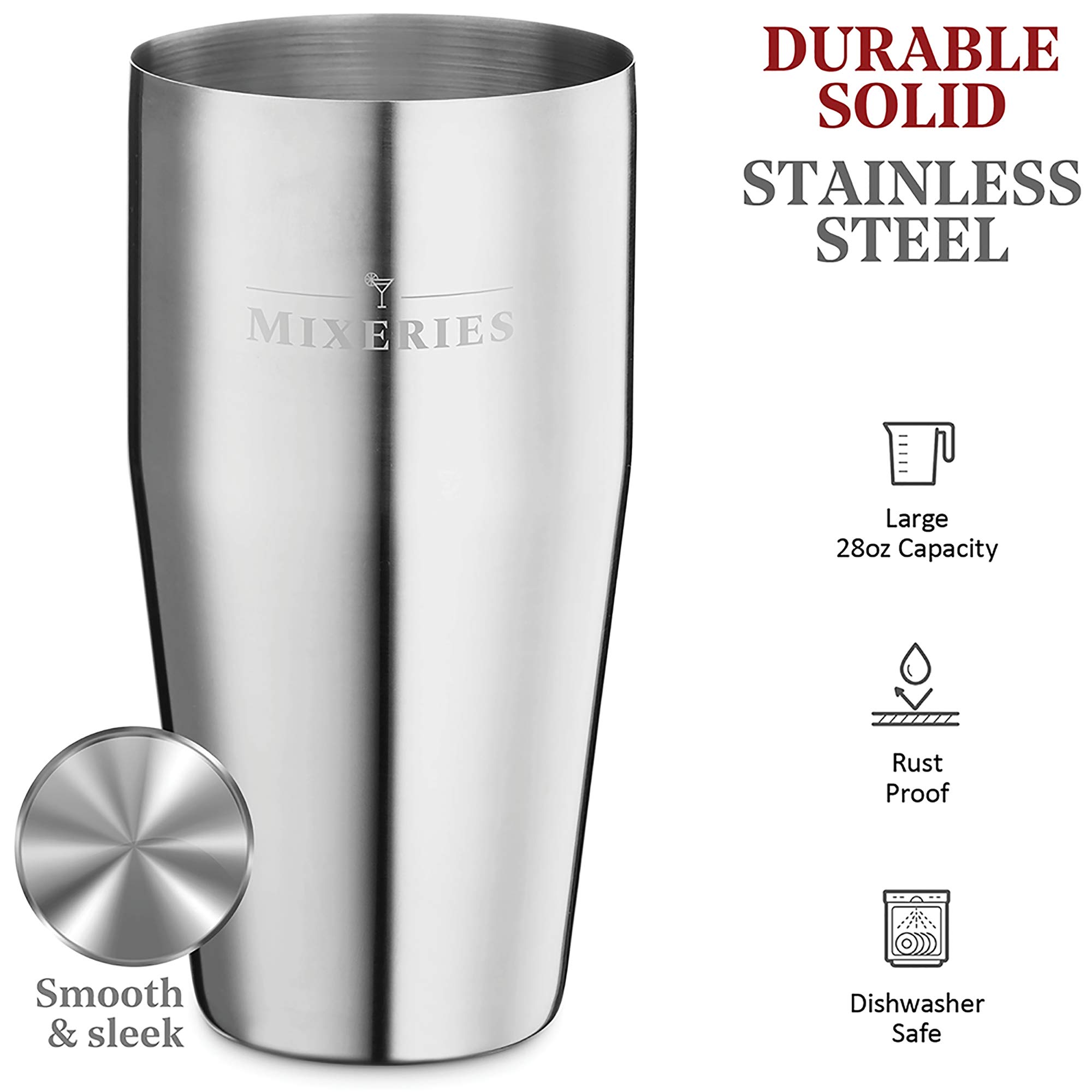 Premium 18-Piece Stainless Steel Bartender Kit with Stand - Professional Cocktail Shaker Set, Jigger, Strainer & Bar Tools | Perfect for Home Mixology, Margaritas, Martinis & Mojitos | Great Gift for Home Bars, Parties & Weddings | Ideal for Cocktail Enthusiasts & Entertaining (White) - Elevate Your Home Bar Experience for Special Occasions, DIY Drink Nights & Outdoor Gatherings
