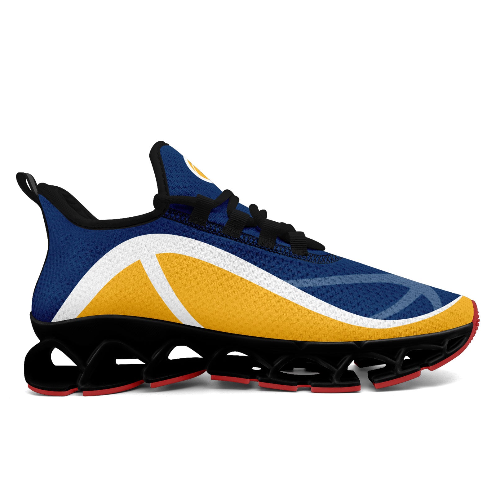 Custom Blue & Yellow Maxsoul Personalized Sneakers - Lightweight Comfortable Walking Shoes for Men & Women (Style FN003XD D020391) - Perfect for Running, Gym Workouts & Casual Wear