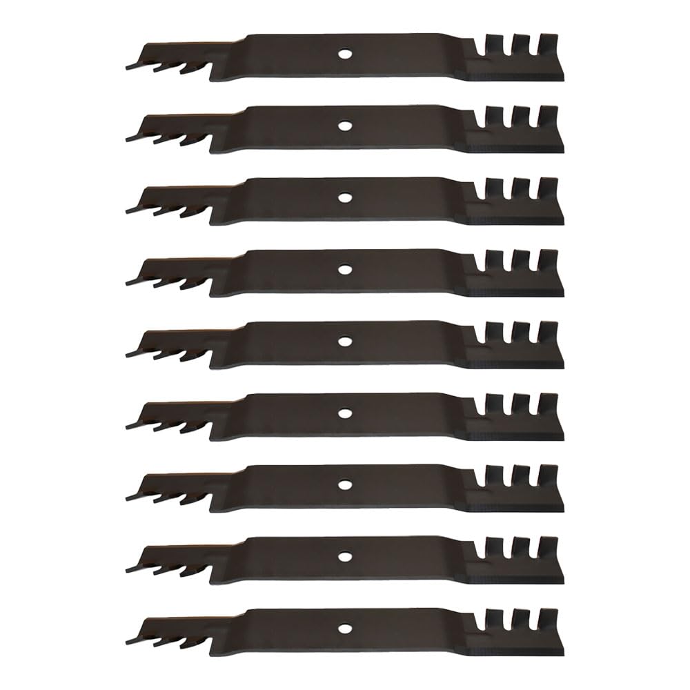 RAParts D18036 (9-Pack) Replacement Toothed Mower Blades - Compatible with Great Dane, Snapper & Bobcat Riding Lawn Mower Decks - Perfect for Grass Cutting, Yard Maintenance & Landscaping