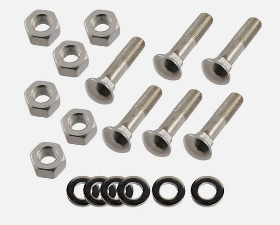 Rear Rim Bolt Kit - 6 Bolts, Nuts & Washers for 1939-1964 Ford Tractor 350719-KIT | Heavy Duty Wheel Replacement Parts for Farm Equipment & Agricultural Machinery