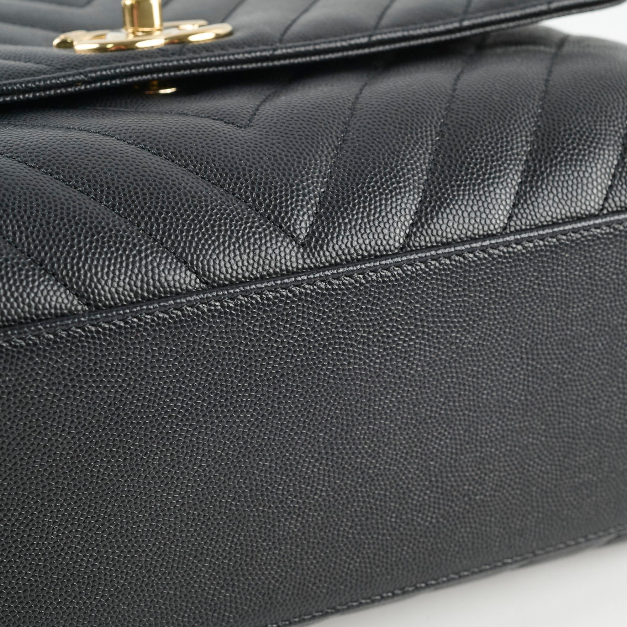 Chanel Medium Coco Handle Bag - Black Chevron Leather with Lizard Top Handle | Luxury Designer Handbag for Women, Perfect for Work, Parties & Special Occasions