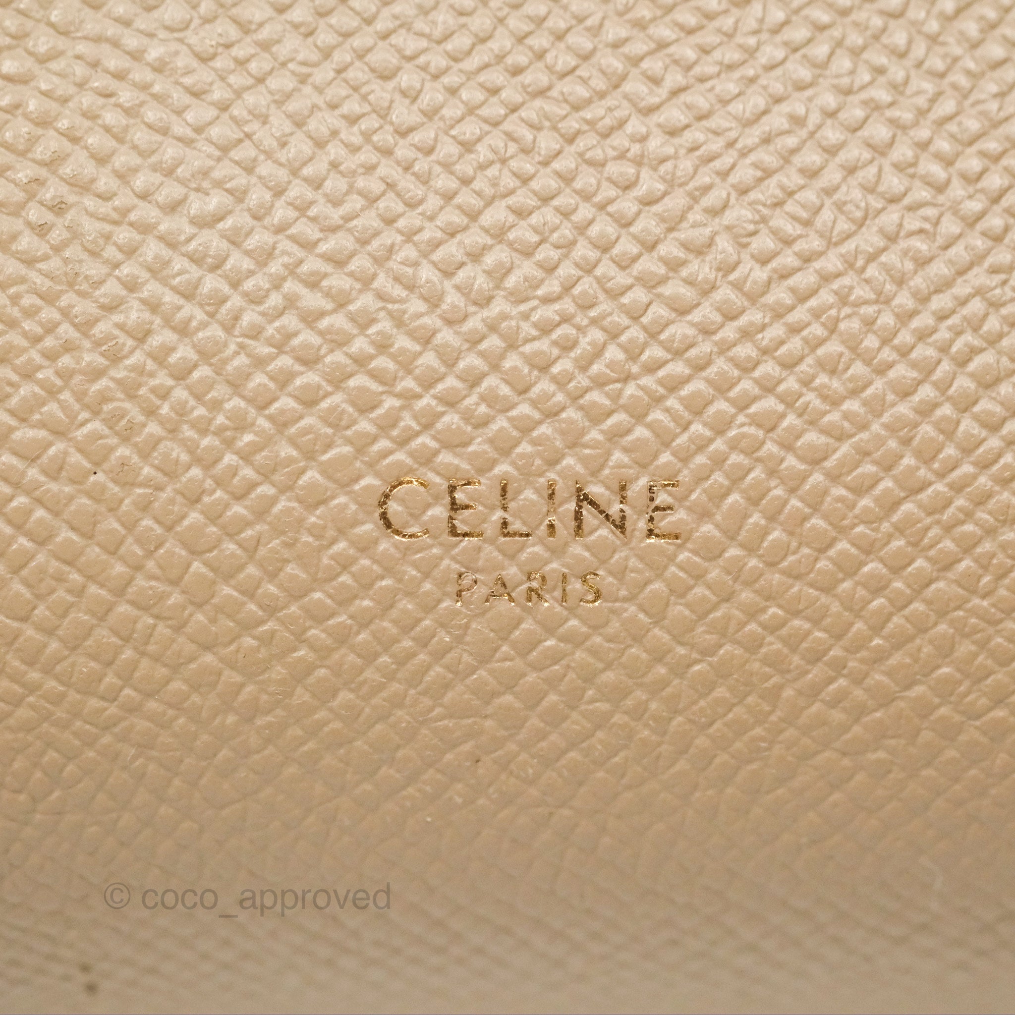 Celine Nano Belt Bag in Light Taupe Grained Calfskin with Gold Hardware - Perfect for Everyday Use, Work, and Travel