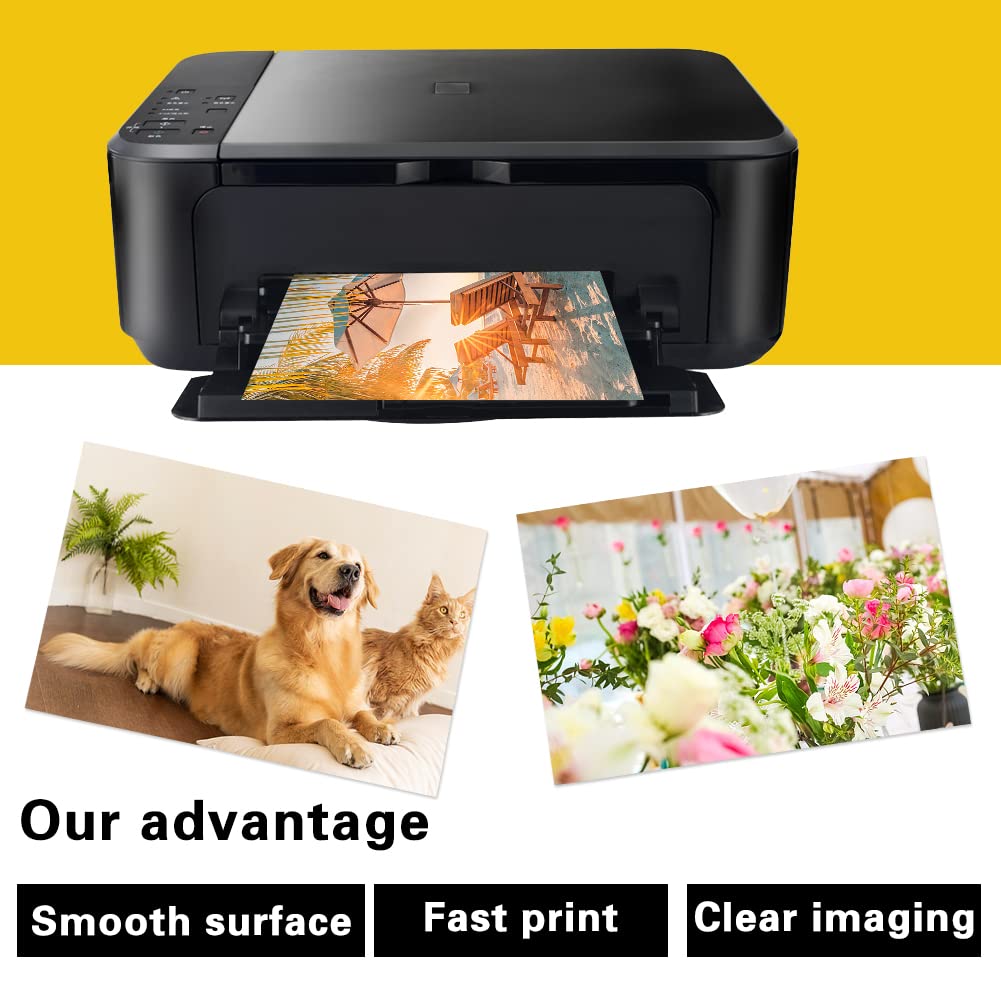 200 Sheets 4x6 Inch Glossy Photo Paper for Inkjet Printers - 180 GSM High-Quality Printer Paper for Photos, Flyers, Calendars & Birthday Banners | Perfect for Home Printing, Scrapbooking & DIY Projects