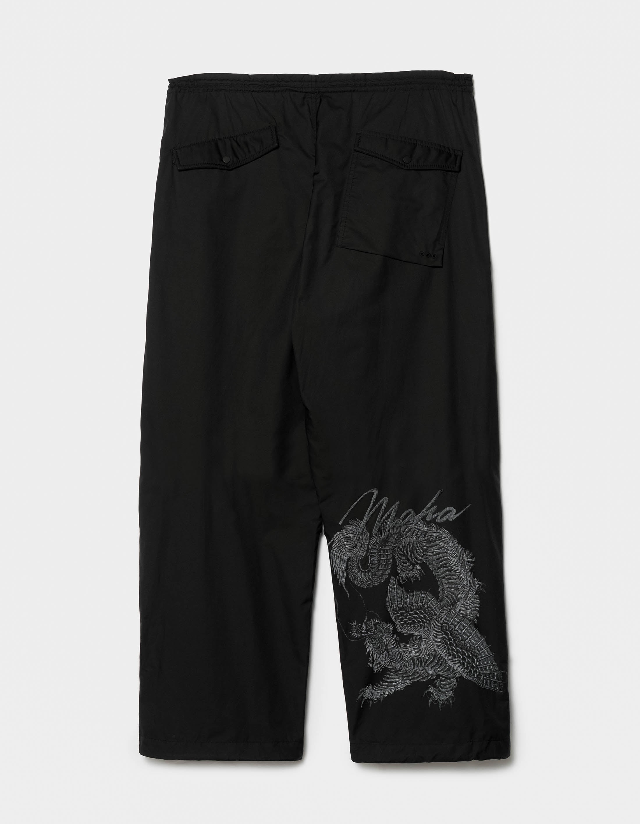 6091 Tiger Dragon Loose Snow Pants for Men & Women - Black Tonal Winter Ski Pants for Snowboarding, Skiing & Outdoor Activities