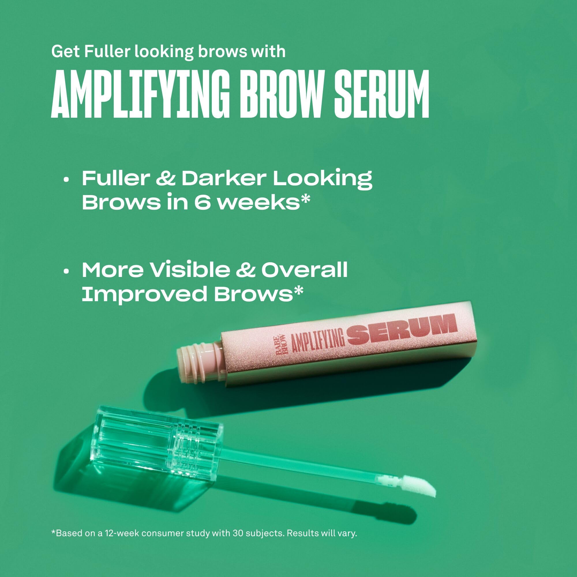 Babe Original Eyebrow Growth Serum for Thicker Fuller Brows - Castor Oil & Biotin Enriched with Repairing Amino Acids - Perfect for Sparse Brows & Daily Brow Care Routine