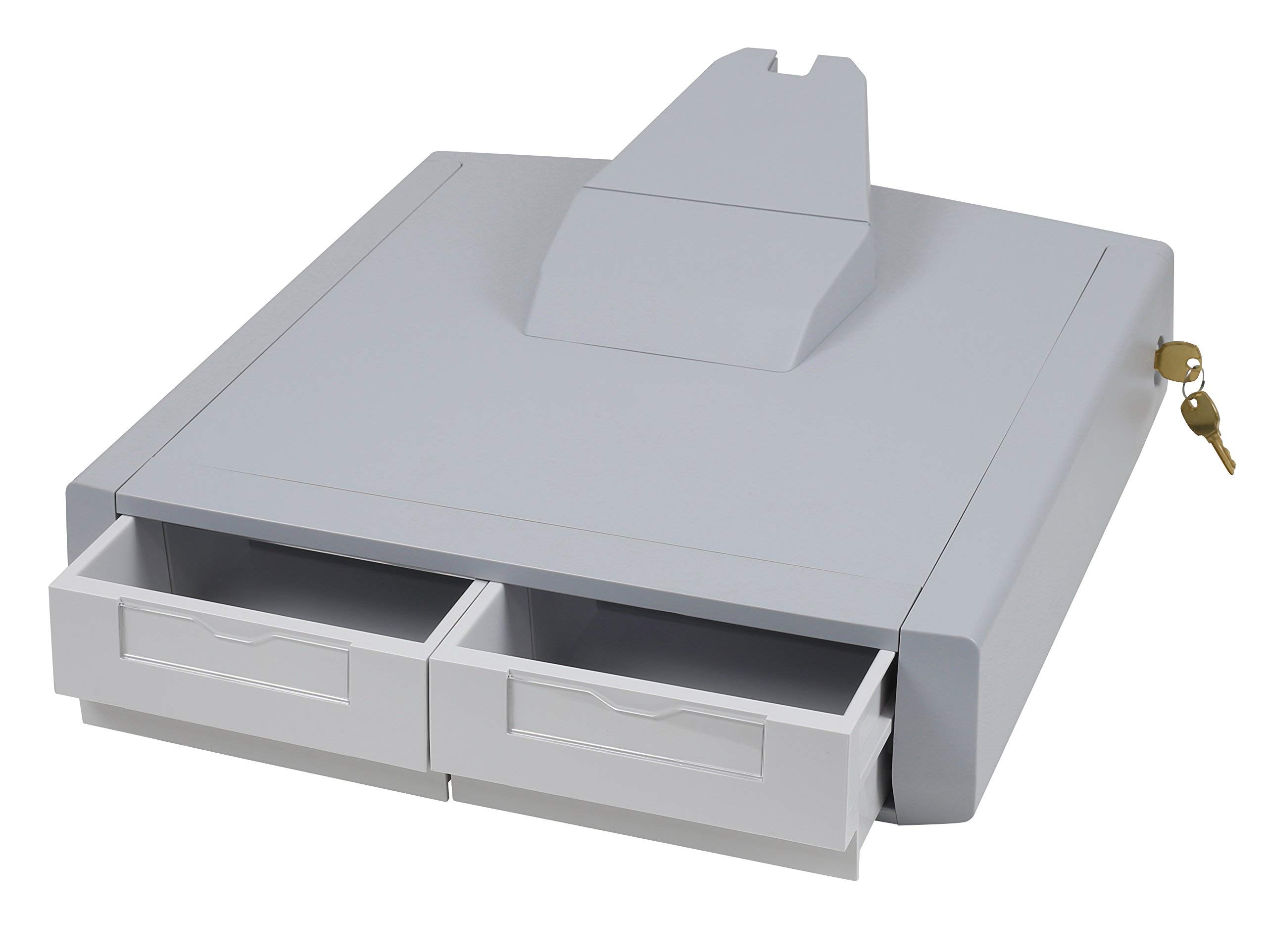 Ergotron SV Primary Storage Drawer - Double 97-988 | Under Desk Organizer for Office Supplies, Files & Accessories | Perfect for Home Office & Workspace Organization