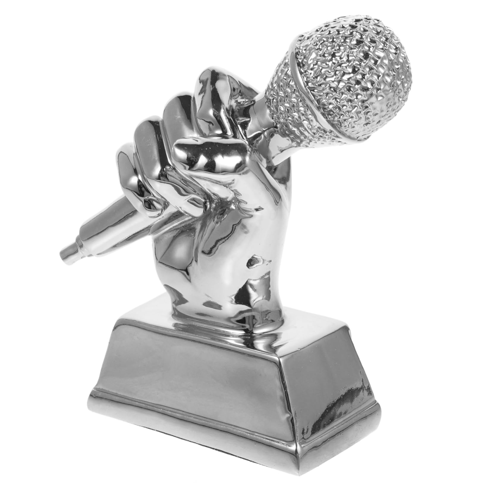 BESPORTBLE 4 Pack Mini Microphone Trophy Award - Singing Competition Prize, School Community Event Decorations - Perfect for Talent Shows, Classroom Awards & Student Recognition Ceremonies