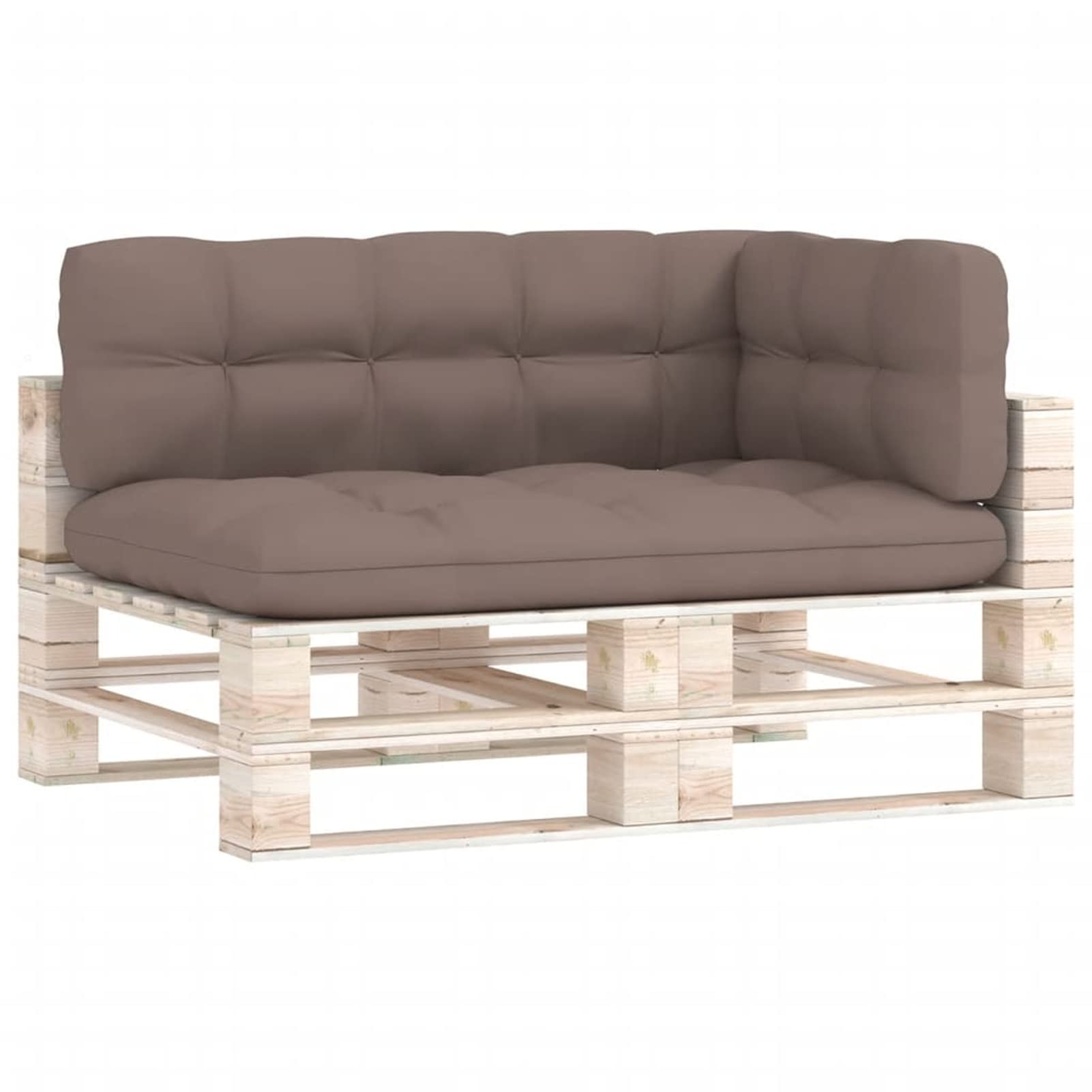 Premium 3-Piece Outdoor Pallet Sofa Cushion Set - Water-Resistant Taupe Fabric Upholstery with Seat & Back Cushions - Perfect for Patio, Deck, Garden & Backyard Relaxation
