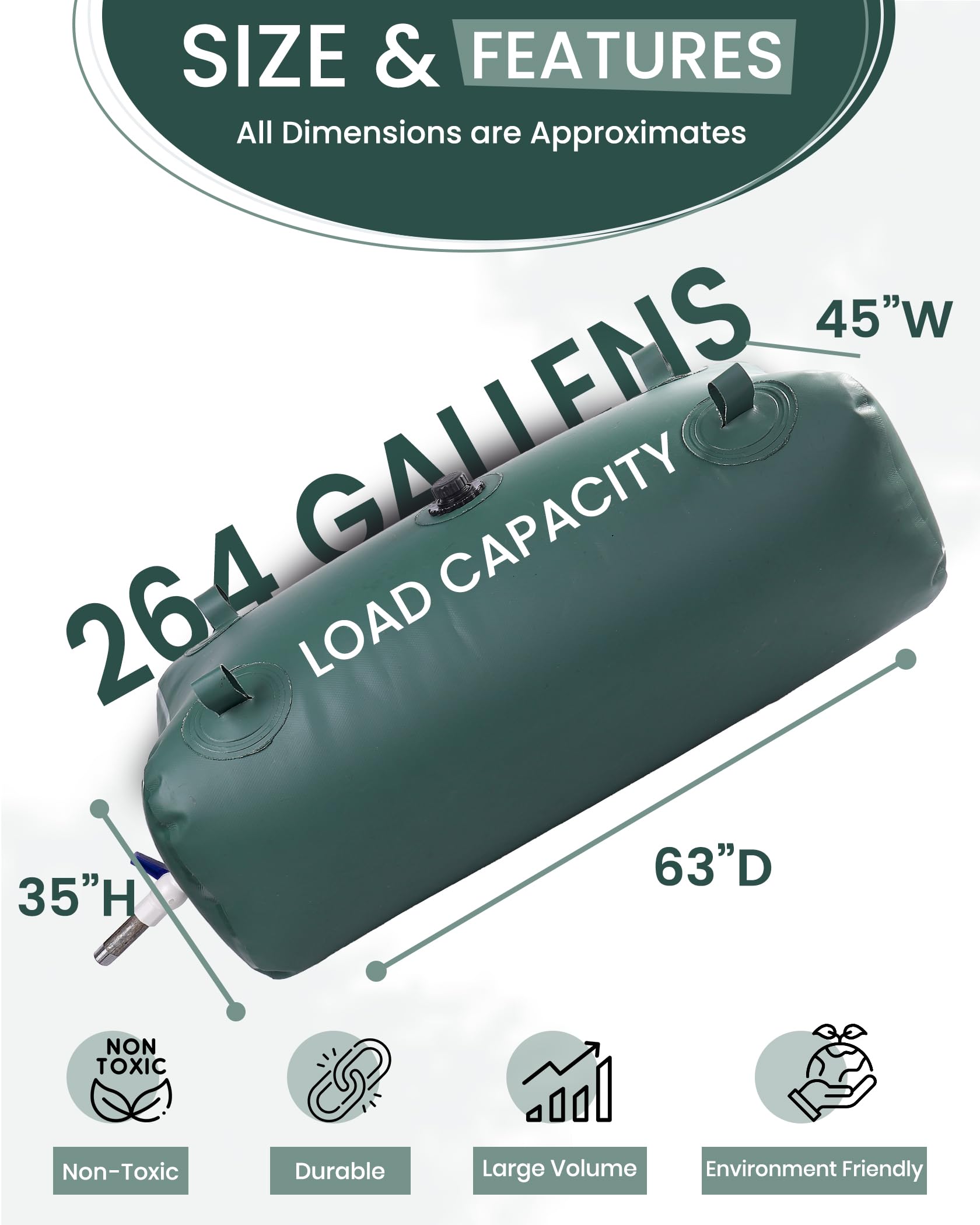 FoundGo Portable Water Storage Tank - 5 Gallon BPA-Free Collapsible Water Container for Camping, Hiking, Emergency Preparedness & Outdoor Adventures