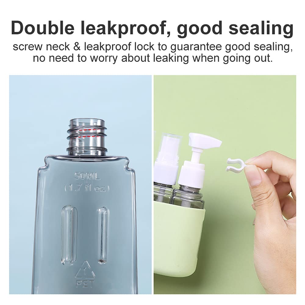 1.7oz Travel Size Spray Bottle with Fine Mist - Leak Proof Refillable Cosmetic Bottle for Skincare, Essential Oils & DIY Cleaners | Portable Makeup Sprayer for Travel, Gym & Home Use (Light Beige)