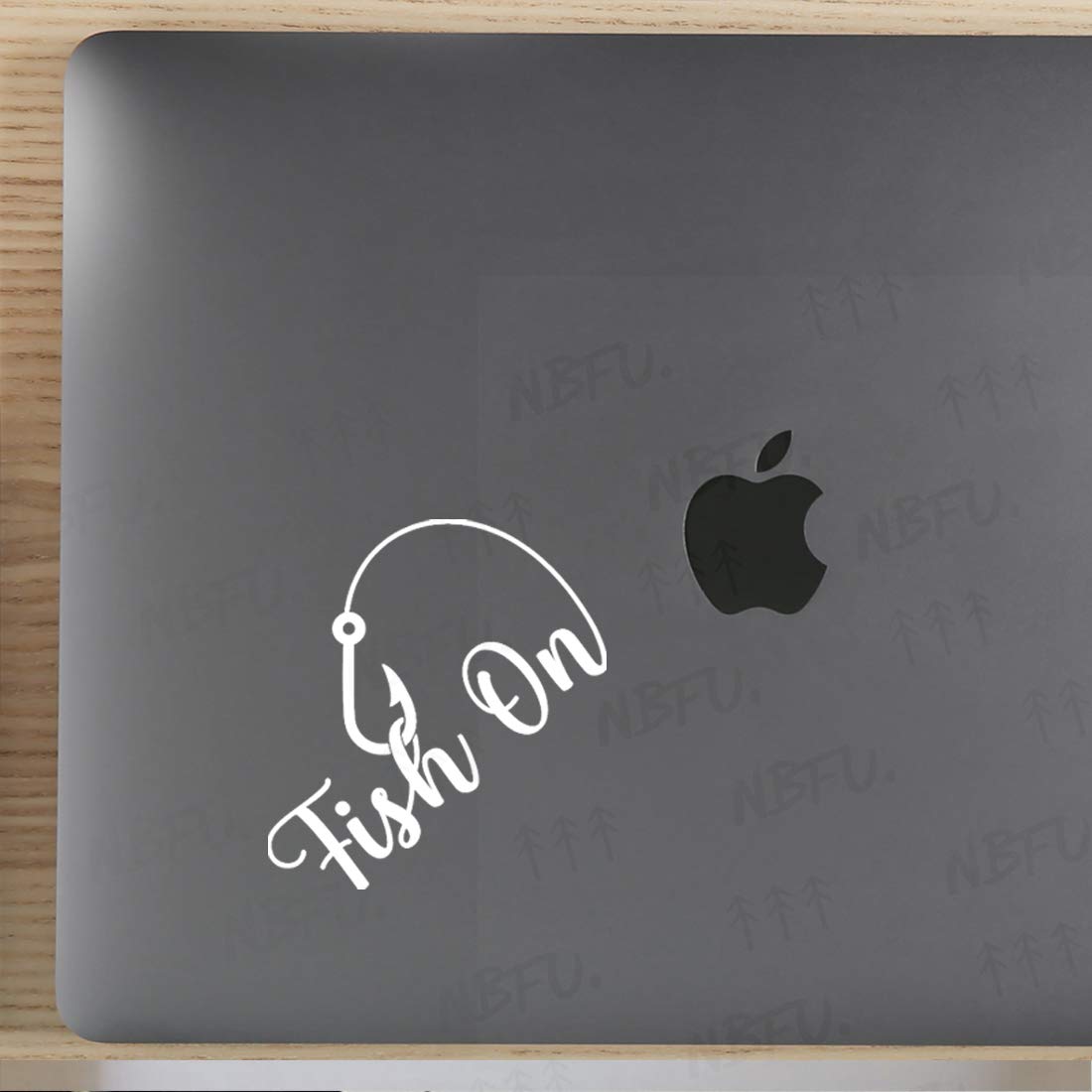 Premium Waterproof Vinyl Fishing Hook Decal Stickers (White, Set of 2) - Durable Adhesive for Laptop, Phone, Helmet, Car Window, Mug & Home Decor | Perfect for Anglers, Outdoor Enthusiasts & DIY Projects