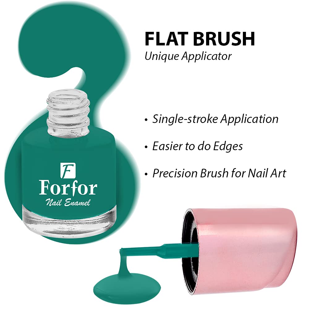 FORFOR® Long-Lasting Matte Nail Polish - Aqua Green Vegan & Non-Toxic Formula | Perfect for Everyday Wear, Special Occasions & DIY Nail Art