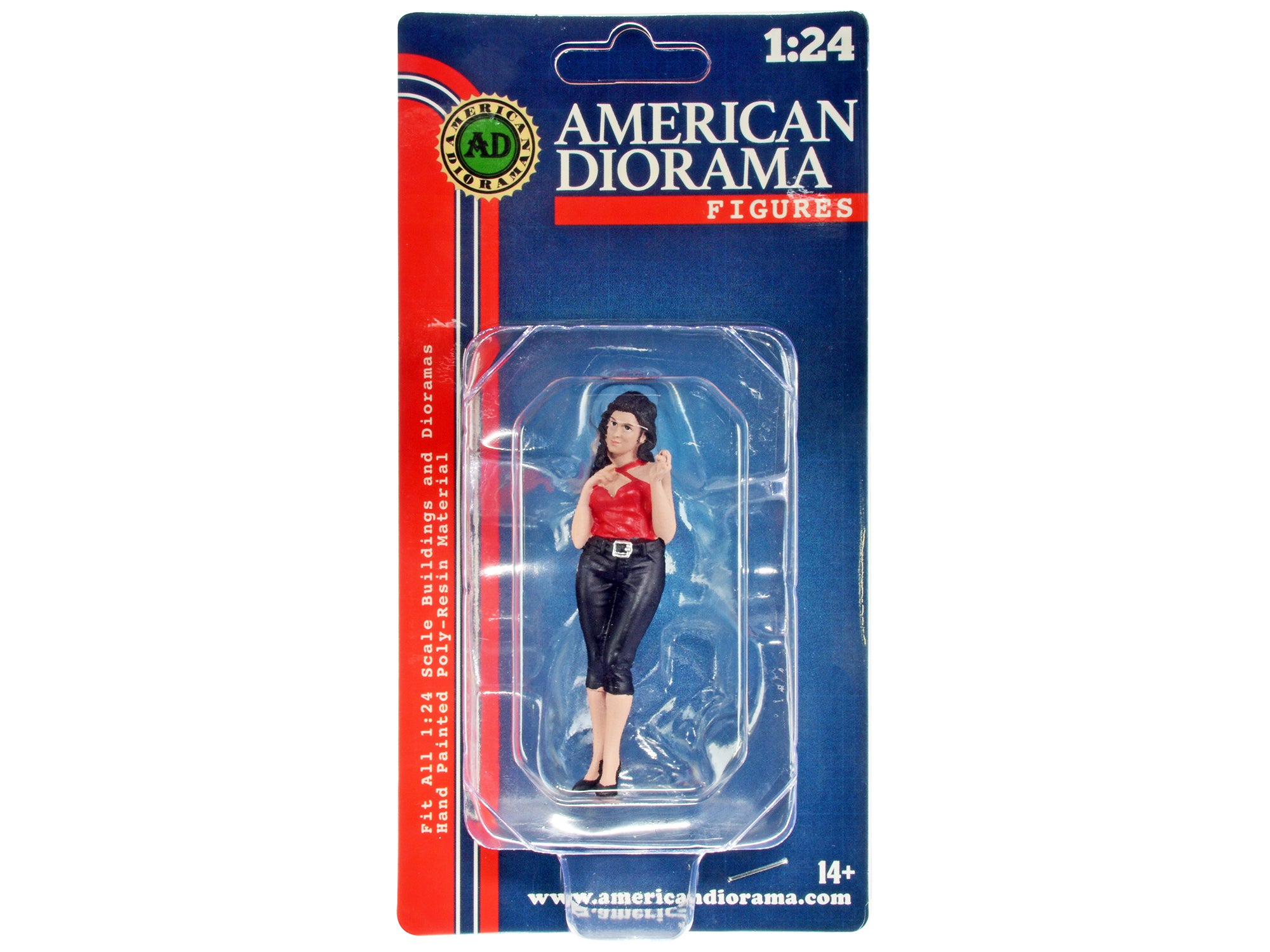 1/24 Scale Pin Up Girls Peggy Figure by American Diorama - Perfect for Model Car Displays, Dioramas & Collectors