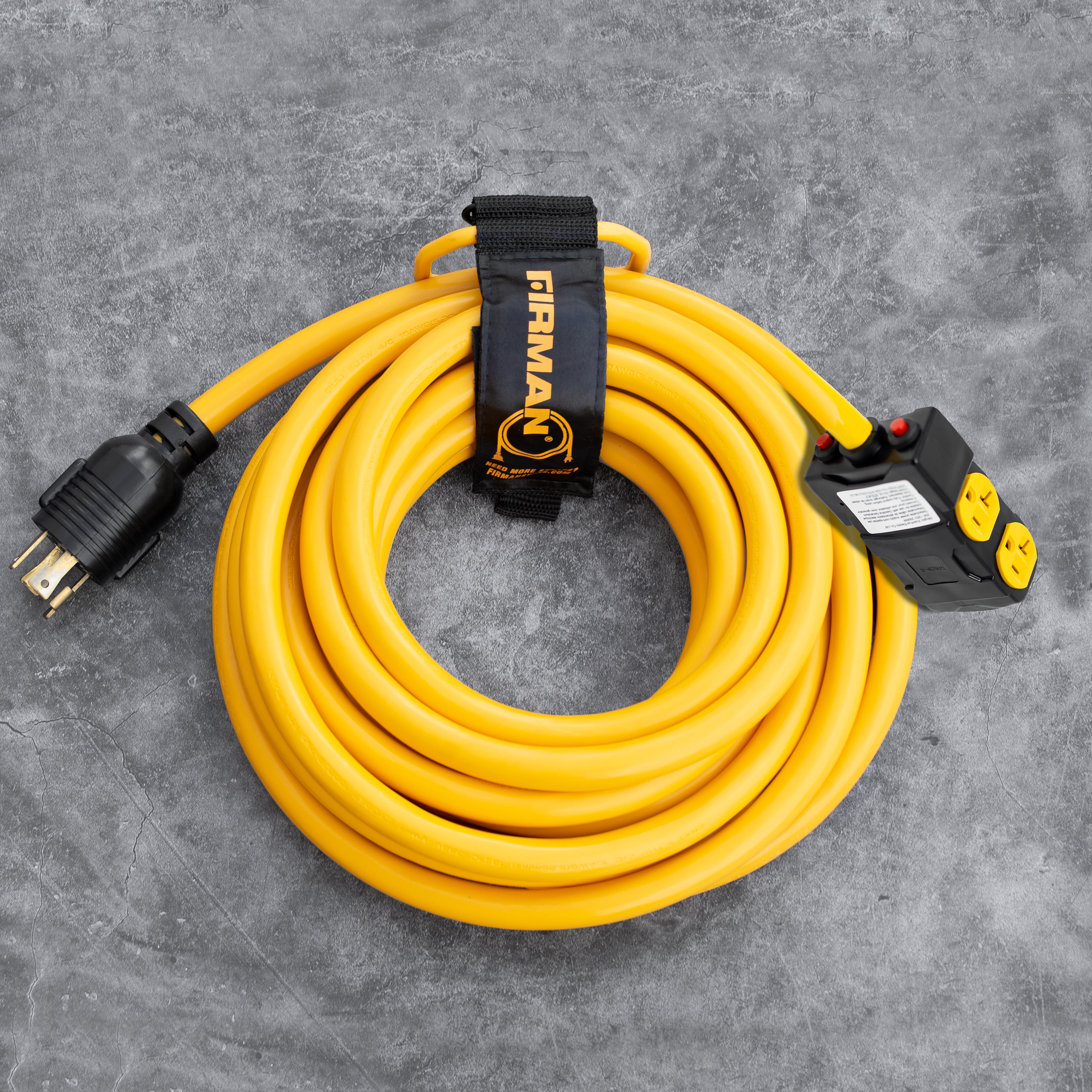 Heavy Duty L14-30P to (4) 5-20R 25-Foot Extension Cord - Power Your RV, Camper, or Outdoor Equipment Safely