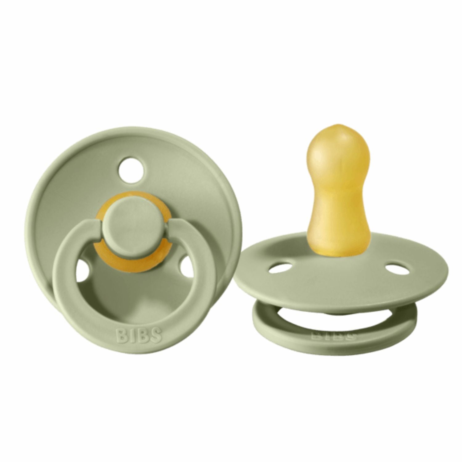 2 Pack Natural Sage Green Pacifiers for Babies - BPA-Free, Orthodontic Nipple - Perfect for Newborns, Infants & Toddlers - Soothing Teething Relief for Daycare, Travel & Sleep