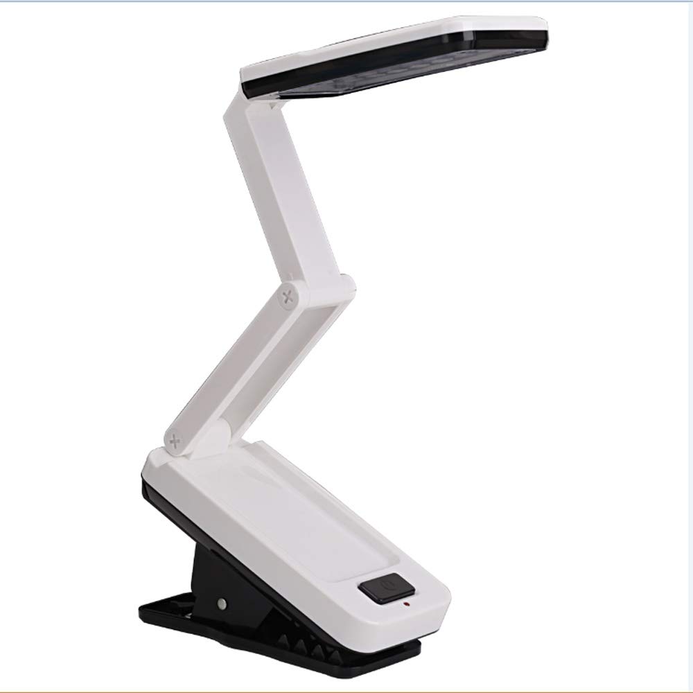 WNDFX Cute Clip Folding LED Desk Lamp - Portable Rechargeable Eye Protection Light for Kids Reading, Writing, Studying - Perfect for Bedside, Dorm Room & Office Use