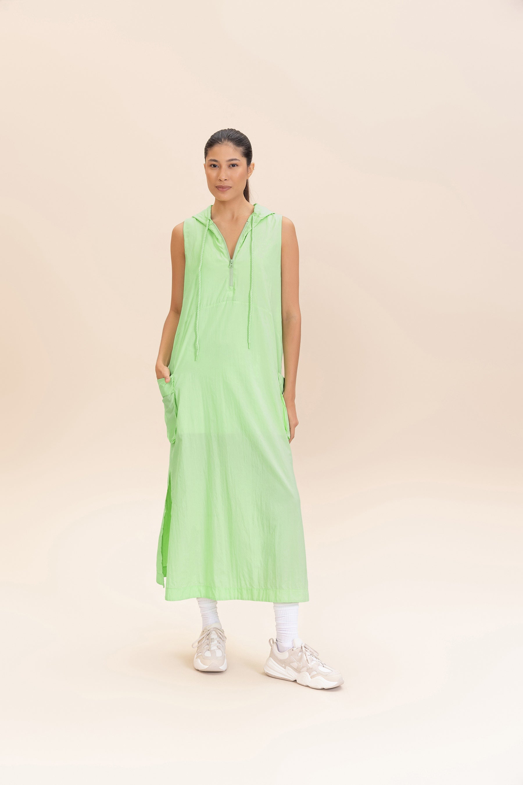 Stylish Nylon Net Midi Dress for Women - Breathable Summer Party Dress for Beach, Wedding & Evening Events