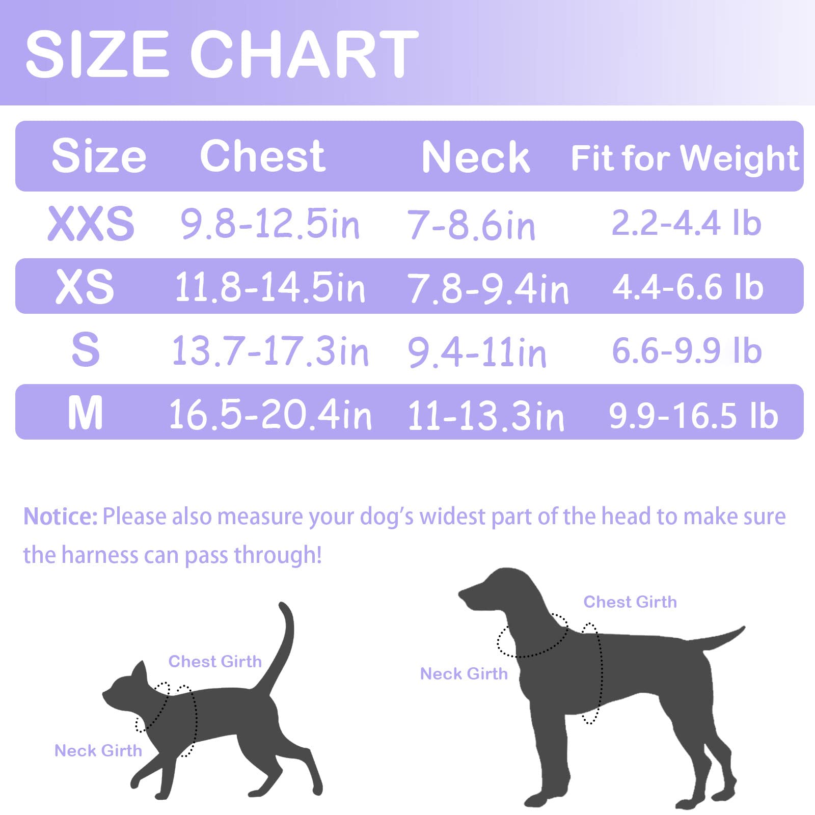 Plaid Dog Harness Dress with Leash Set - Cute Summer Pet Clothes for Small Dogs & Puppies | Chihuahua Harness Outfit (Purple, XX-Small) | Perfect for Daily Walks, Pet Parties & Photo Shoots
