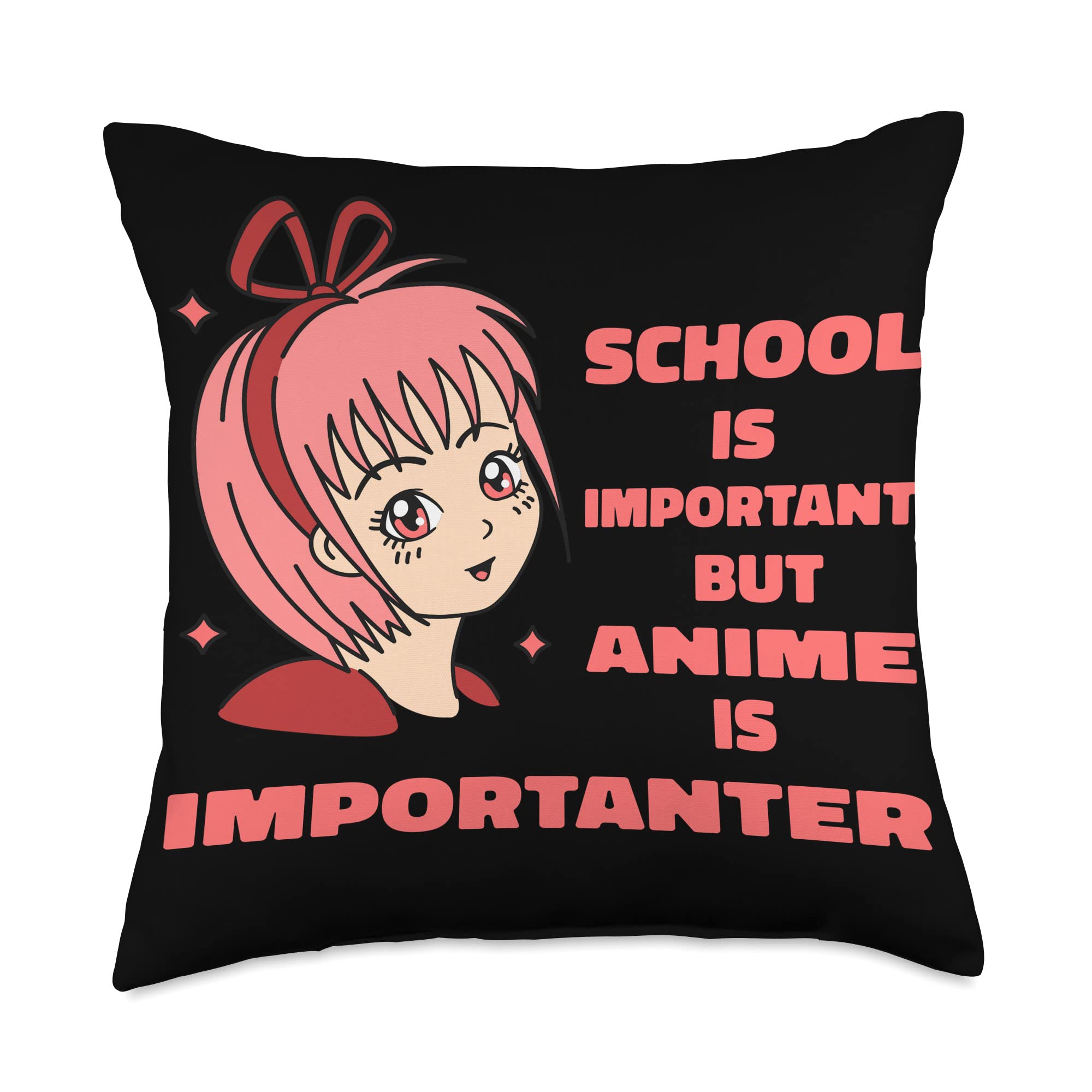 Anime Throw Pillow 18x18 Inch - Soft Decorative Cushion Cover with Kawaii Design for Bedroom, Living Room, Sofa - Perfect for Anime Fans & Home Decor Gift