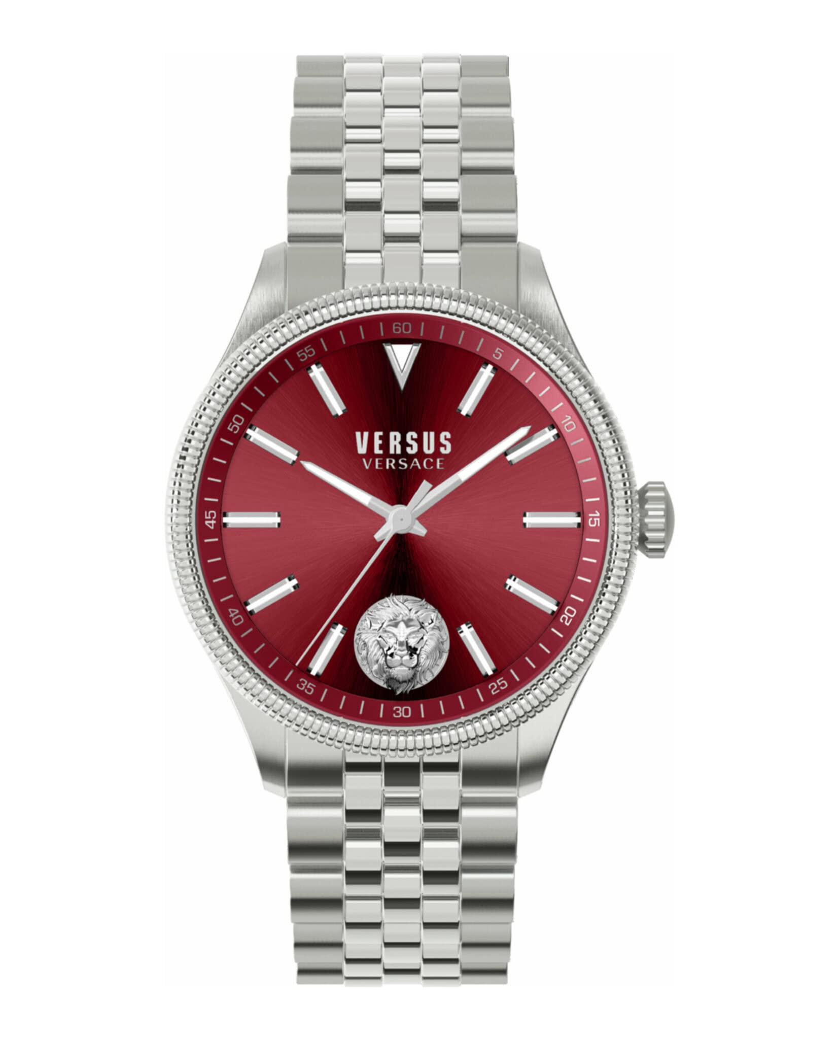 Versus Versace Men's Burgundy 45mm Colonne Stainless Steel Watch VSPHI4221 - Luxury Dress Watch for Business, Formal Events & Special Occasions