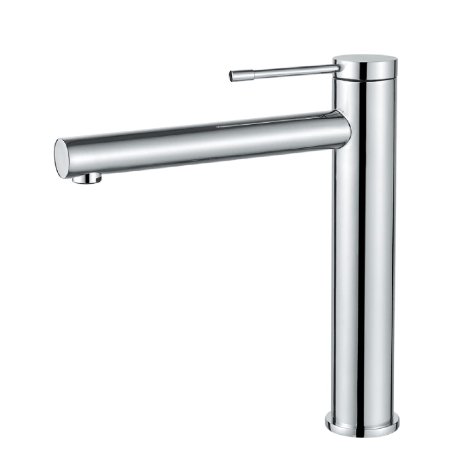 Chrome Plated Brass Tall Basin Faucet - Hot and Cold Water Mixer for Bathroom Sink - Elegant Gold Finish for Modern Toilets & Vanities (Perfect for Home, Hotel, and Commercial Use)