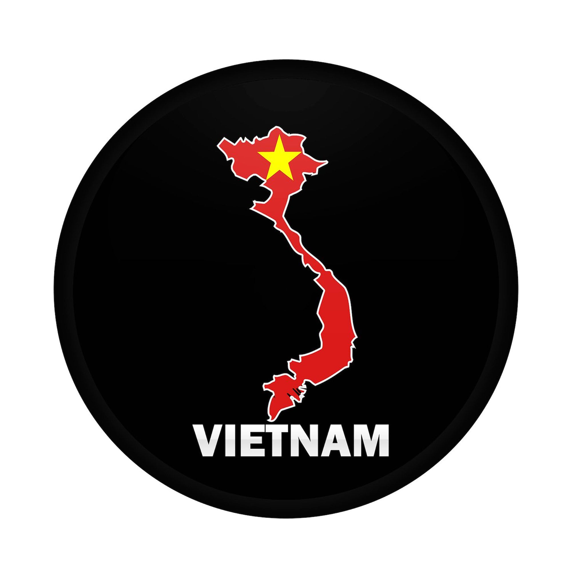 Vietnam Flag Map Oval Sticker - Durable Vinyl Decal for Cars, Laptops, Windows | Perfect for Travel Enthusiasts & Patriotic Decor