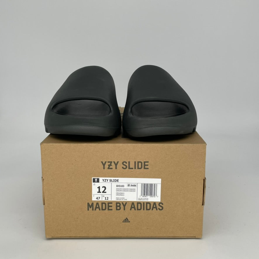 Adidas Yeezy Slide Dark Onyx - Men's Size 12 [ID5103] | Comfortable Slides for Home, Pool & Beach Wear
