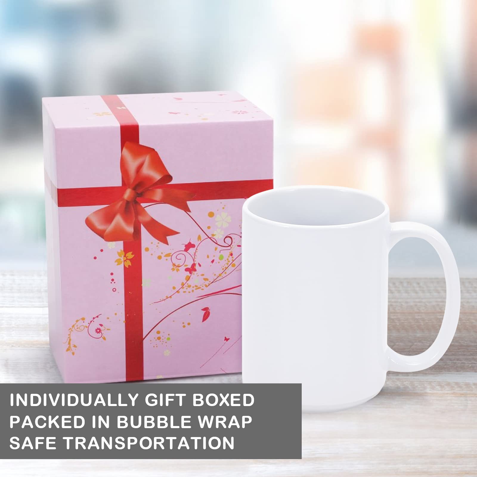 15oz Inspirational Ceramic Coffee Mug - 'Love You More' Tea & Coffee Cup for Mom, Dad, Grandma, Grandpa - Perfect Gift for Women & Men - Great for Home, Office & Gifting