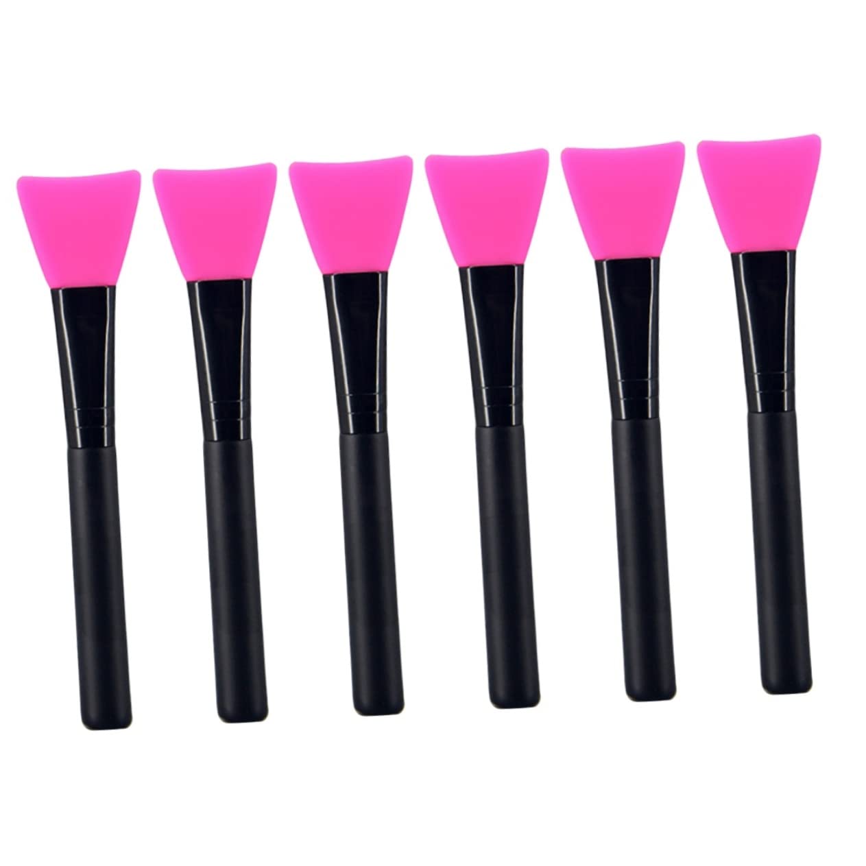EXCEART 6-Piece Silicone Makeup Brush Set - Soft Hairless Applicators for Foundation, Lotion & Facial Butter - Perfect for Professional Makeup Artists & Home Beauty Routines