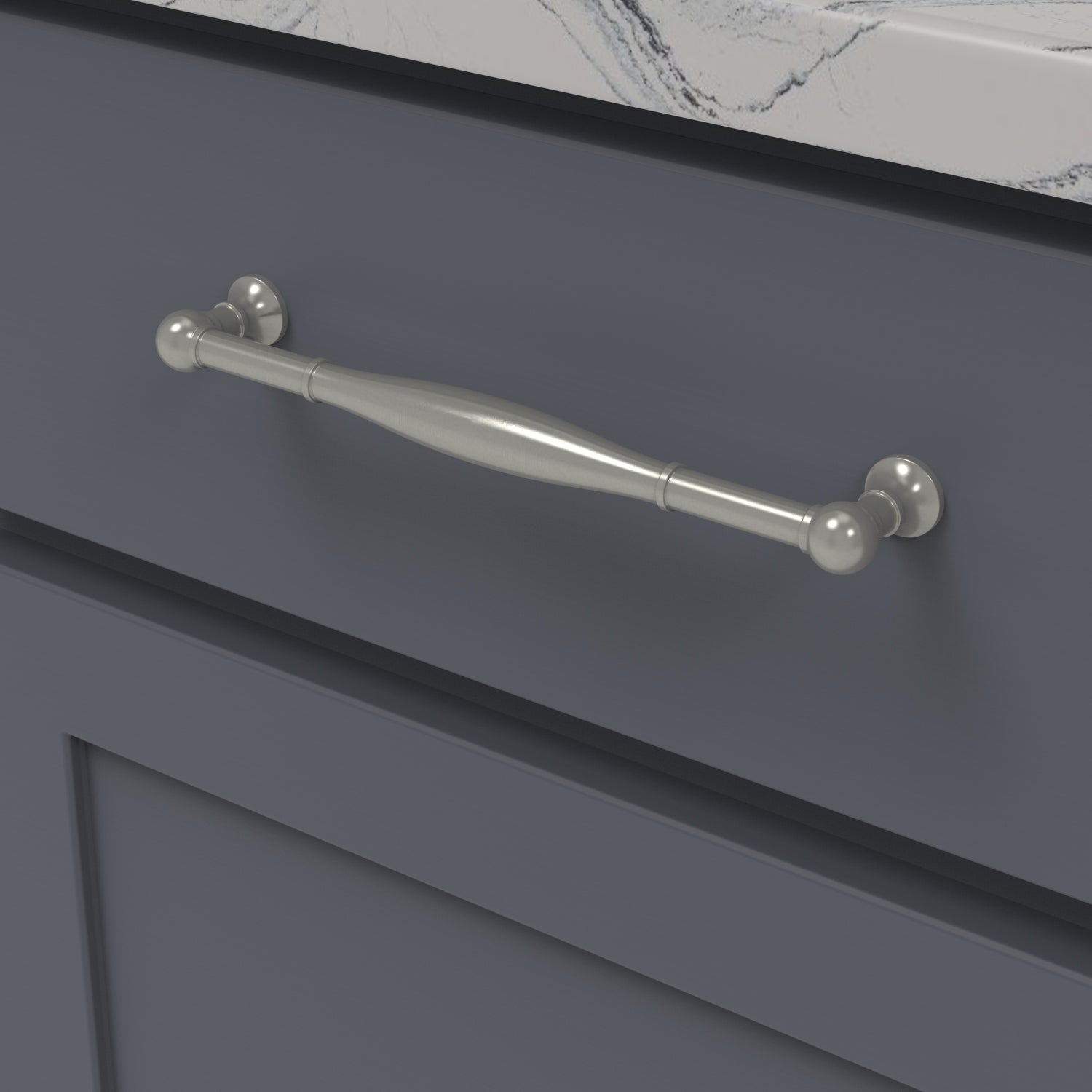 Fuller Pull 7 9/16 Inch (192mm) Center to Center Stainless Steel Cabinet Handle - Perfect for Kitchen Cabinets, Drawers & Furniture Hardware