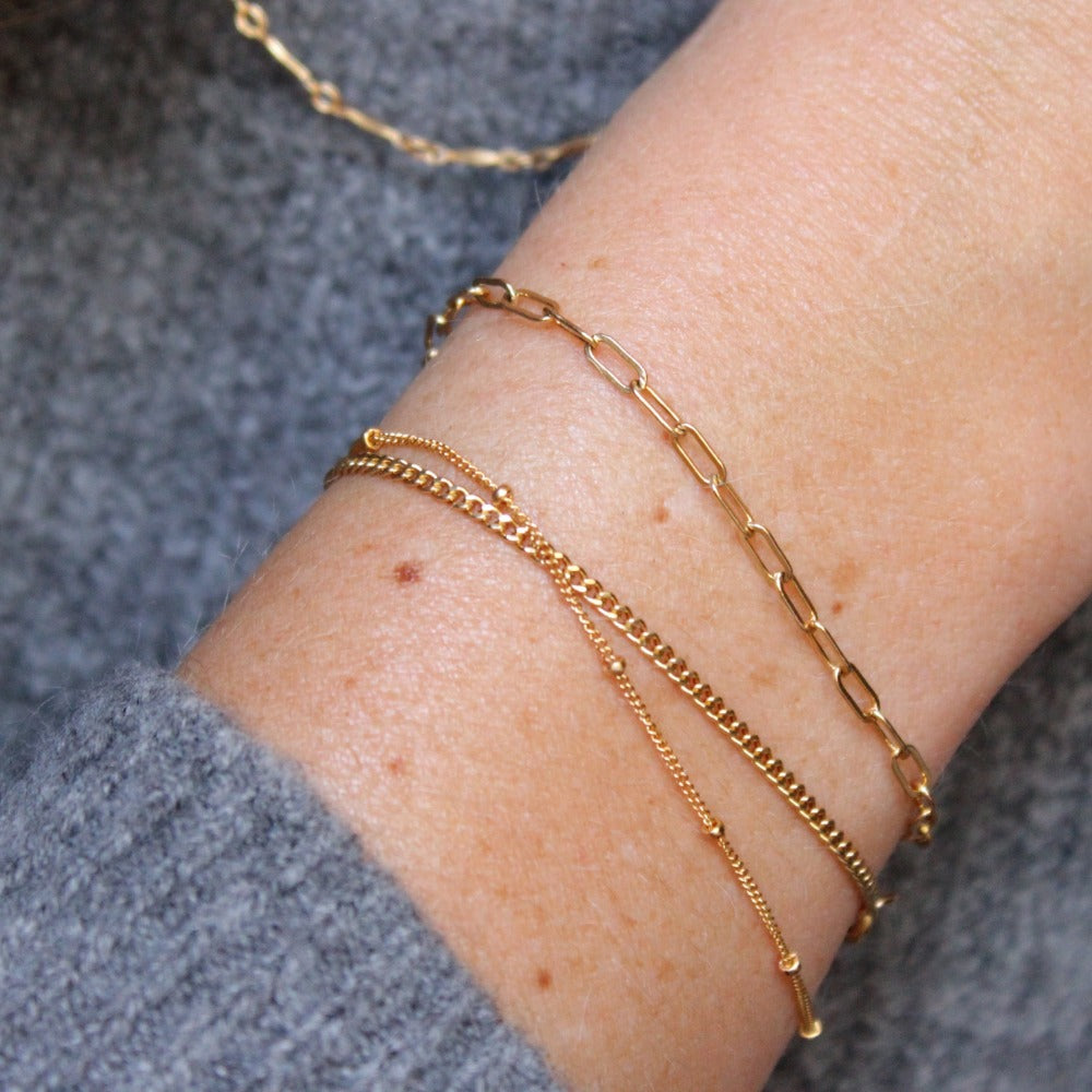 Elegant Paperclip Chain Bracelet for Women - Gold & Silver Stainless Steel Minimalist Jewelry - Perfect for Everyday Wear, Office & Casual Outfits