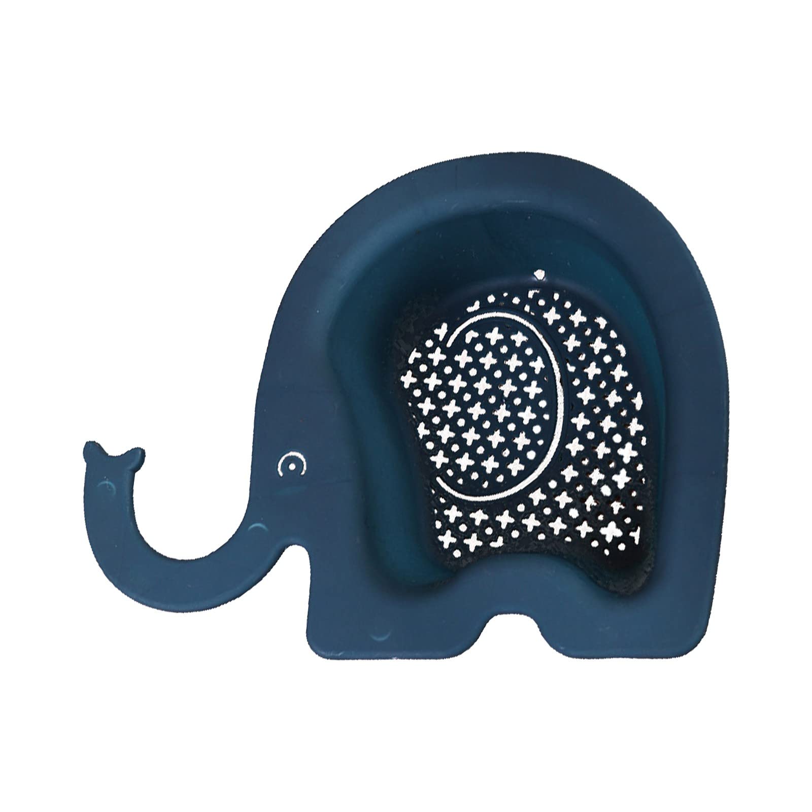 Multi-Functional Elephant Kitchen Sink Drain Basket - Hanging Filter Strainer with Extra Small Dish Drainer for Corner Sink (Dark Blue, One Size) | Perfect for Small Kitchens, RV Sinks & Compact Spaces