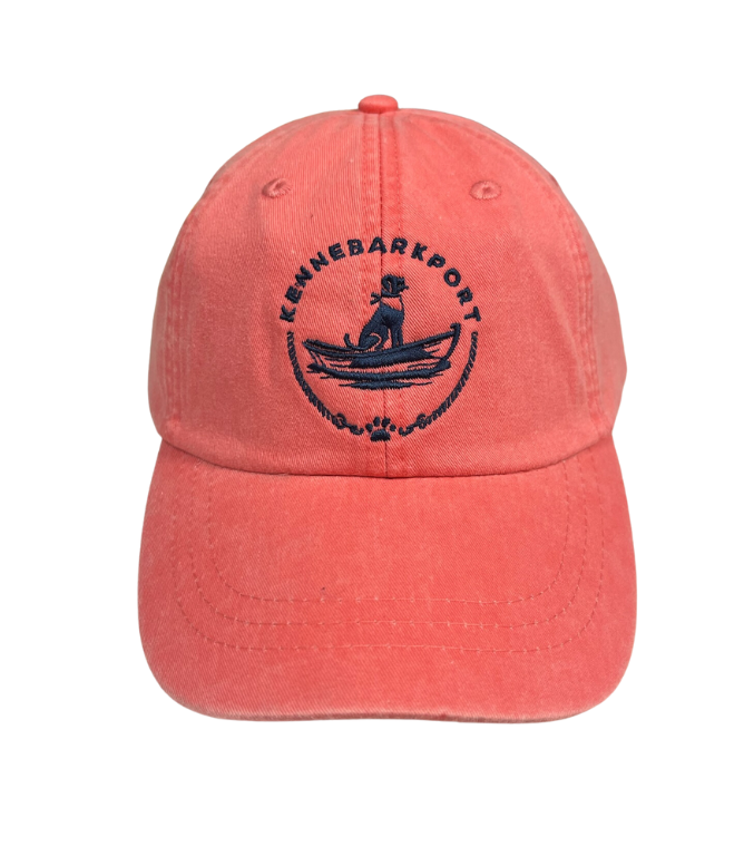Coral Hat / Navy Embroidery