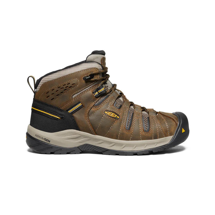 Men's CSA Safety Flint II Work Boots - Steel Toe, Slip Resistant, Electrical Hazard Protection - Perfect for Construction, Warehouse & Industrial Work