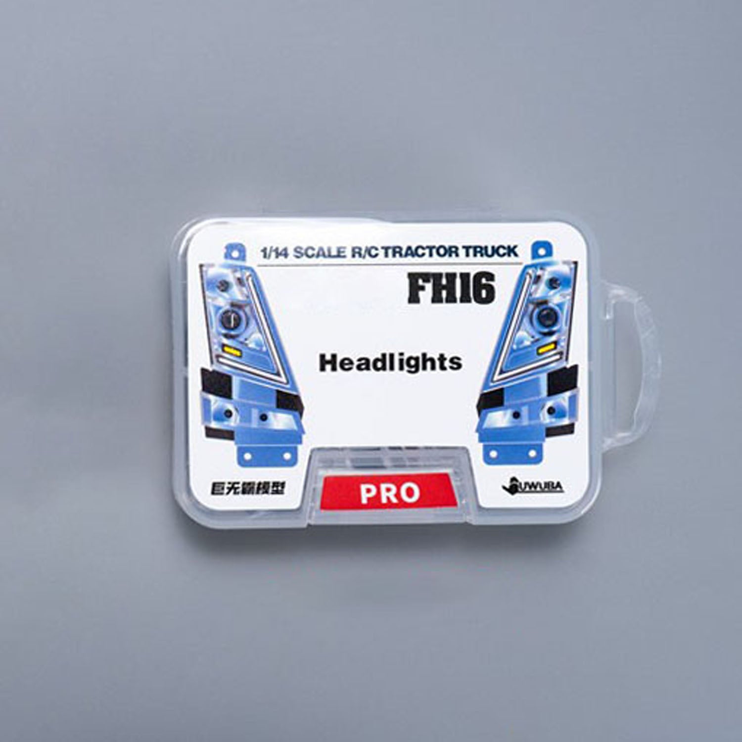 1/14 Scale DIY Plastic Head Lamp with Flowing Water Light for Tamiya RC Tractor Truck FH16 XL750 56360 56362 - Perfect for RC Lorry Front Bumper Rack & Nighttime Off-Road Racing