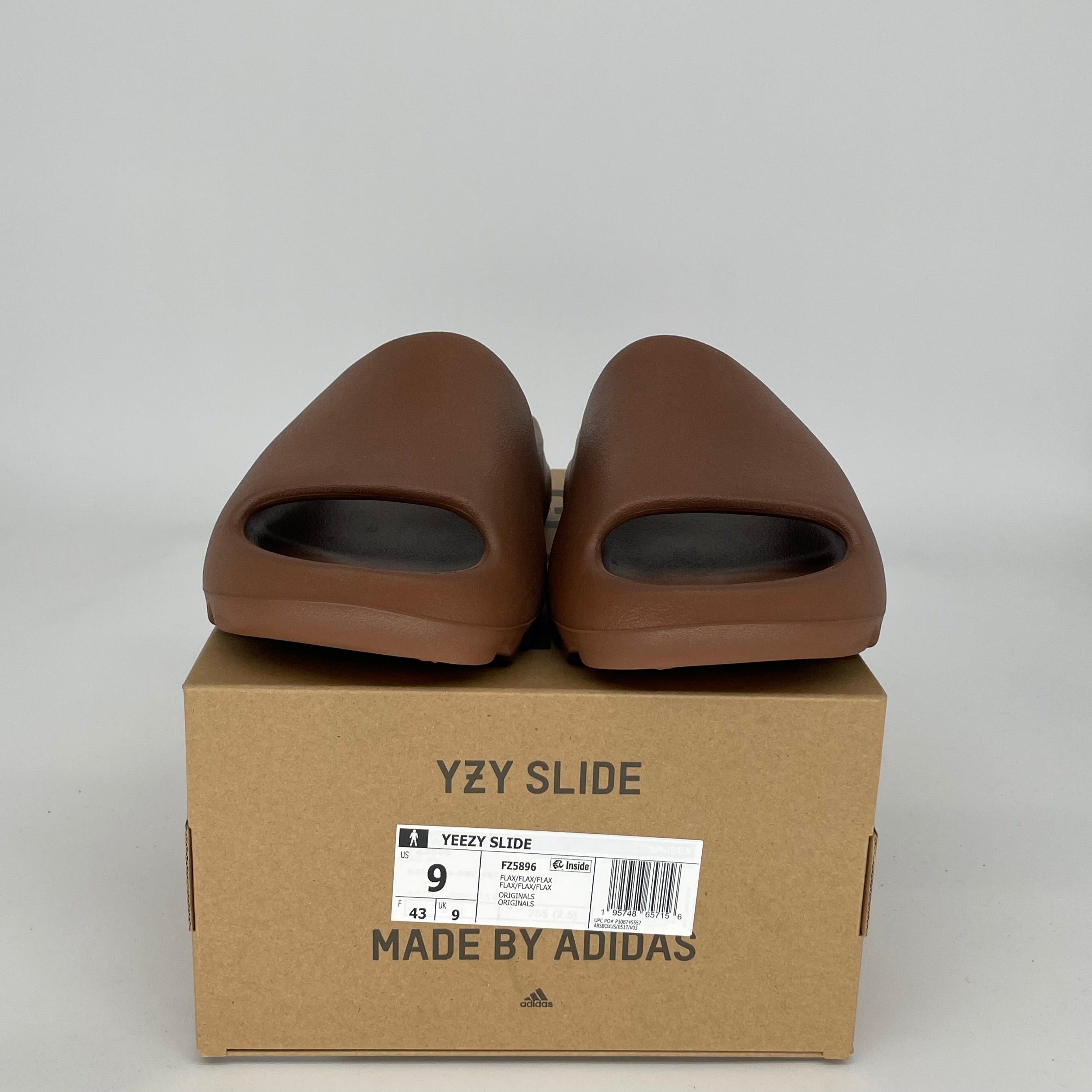 Adidas Yeezy Slide Flax Size 9 FZ5896 - Comfortable Slides for Men | Summer Beach Slides, Pool Slides, Casual Home Slippers