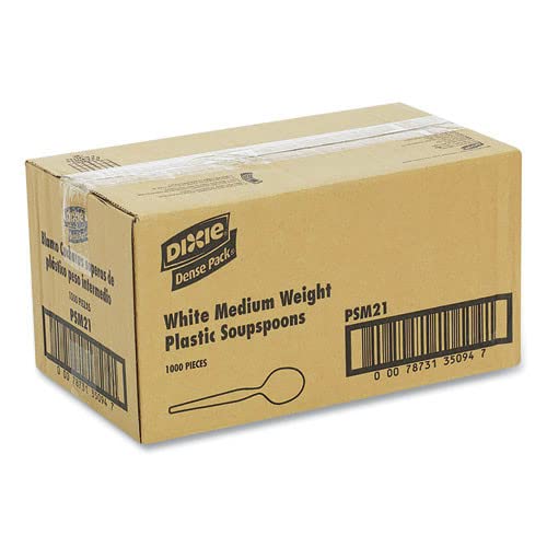 Dixie PSM21 Medium Weight Polypropylene Soup Spoons - Case of 1,000 (5.75