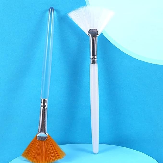 2Pcs Multicolor Makeup Brushes Set - Soft Nylon Bristles & Aluminum Handle for Foundation, Blush, Powder | Perfect for Professional Makeup Artists & Home Beauty Routines