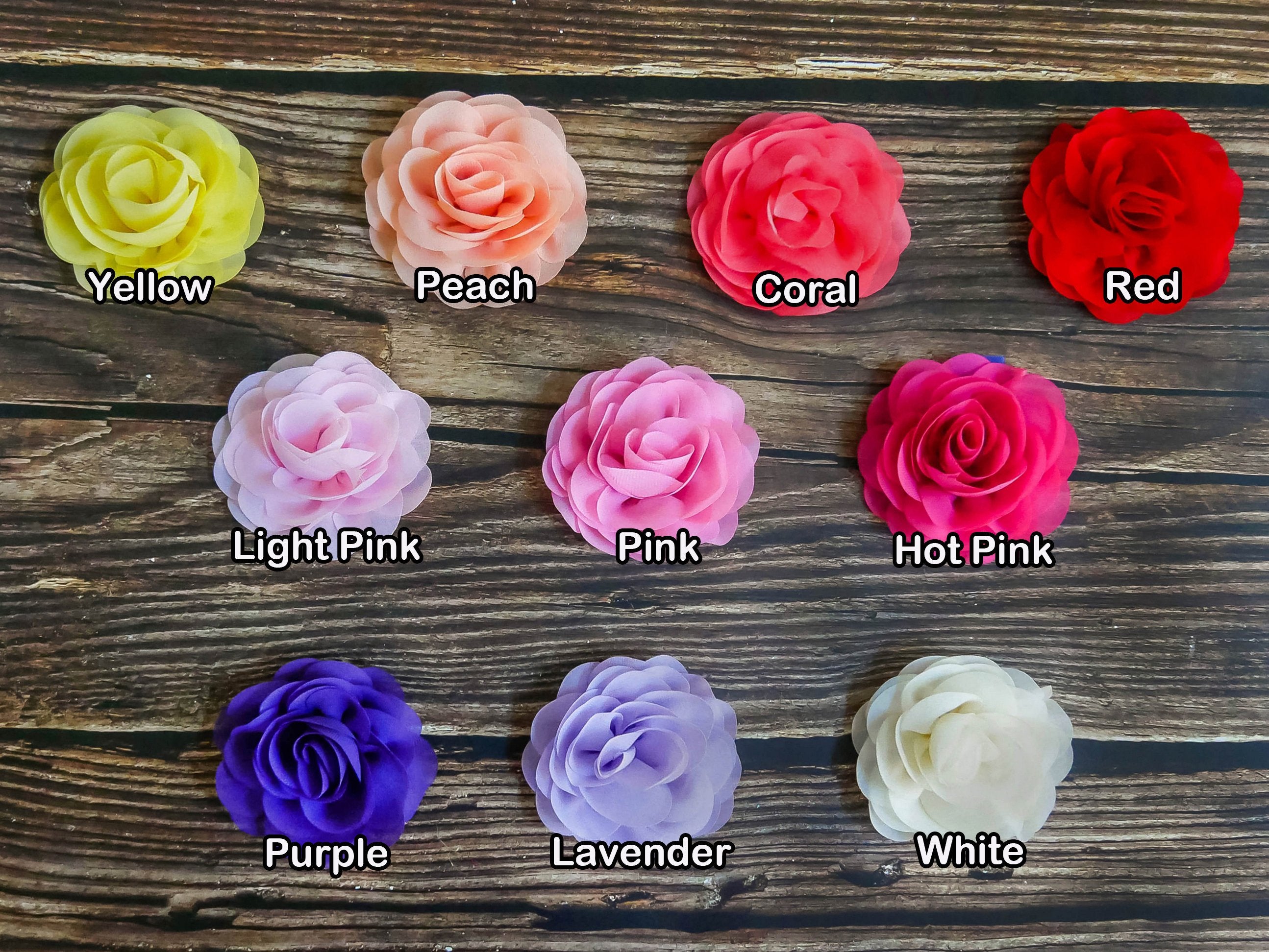 Elegant Chiffon Pet Rose Flower Hair Accessories - Perfect for Weddings, Parties, and Special Occasions