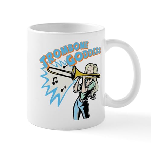 White - Trombone Goddess Mug