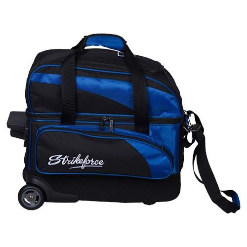 KR Strikeforce Cruiser Locker Double Roller Black Royal Bowling Bag - Durable Bowling Equipment for League & Tournament Players - Perfect for Bowling Alley & Travel Use