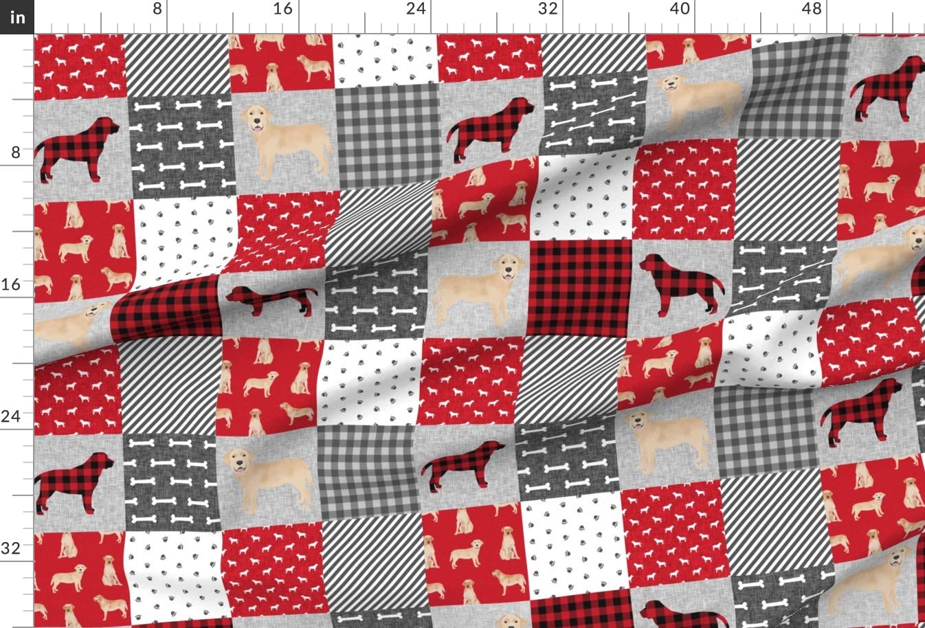 Yellow Labrador Pet Quilt Fabric - Dog Breed Printed Minky Fabric by The Yard for Sewing Baby Blankets & Quilt Backing - Soft Plush Material for DIY Projects, Nursery Decor & Cozy Home Accents
