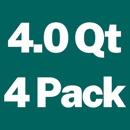 4.0 Qt-4 Pack(Green Lids)