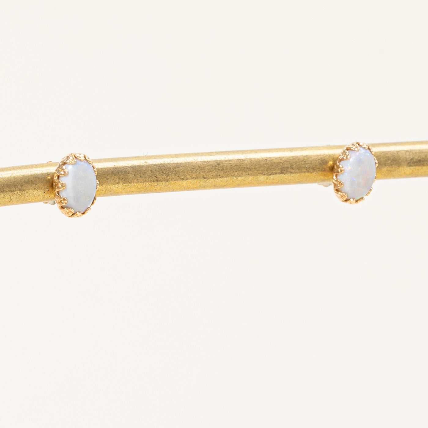 0.60ctw Opal Stud Earrings for Women - Natural Australian Opal Gemstone Jewelry - Perfect for Birthday, Anniversary & Everyday Wear