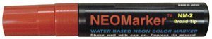 NEOPlex Waterproof NEOMarker Broad Tip Chalk Marker Pen - Red - Ideal for Restaurants, Cafes, and Retail Signage