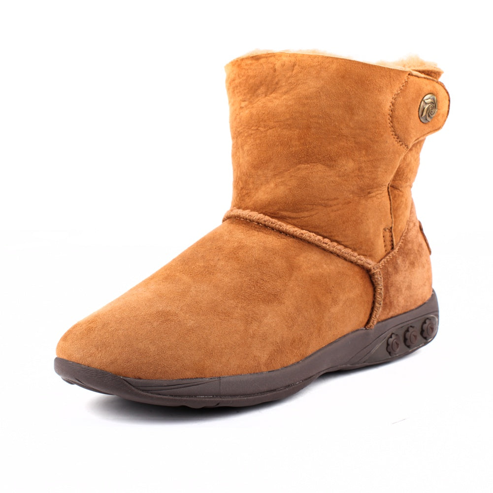Aubrey Women's Adjustable Sheepskin Winter Boots - Cozy & Comfortable Fur Lined Snow Boots for Cold Weather, Outdoor Walking, and Casual Wear