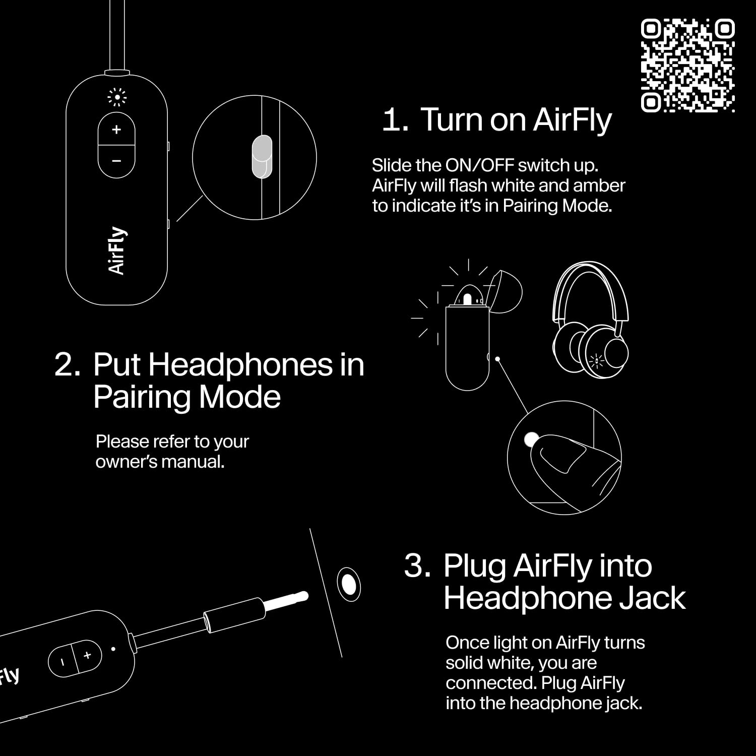**Twelve South AirFly Pro Bluetooth 5.0 Wireless Audio Transmitter & Receiver – Dual Pairing for 2 AirPods or Wireless Headphones – Compatible with 3.5mm Audio Jack – Black – Perfect for Travel, Gym & In-Flight Entertainment**