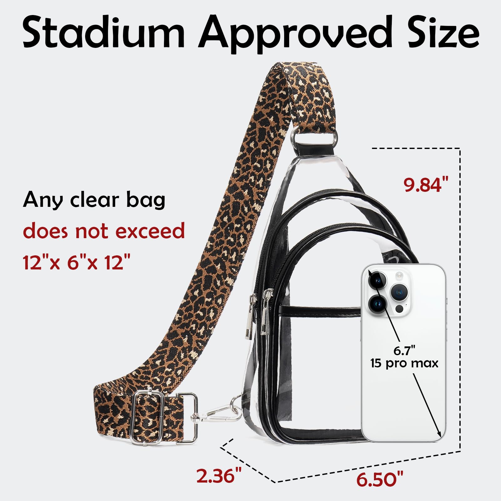 Clear Crossbody Bags for Women with 2 Extra-Long Straps & 4 Pockets - Perfect for Concerts, Festivals, and Travel - Transparent Event Bags for Security Checkpoints